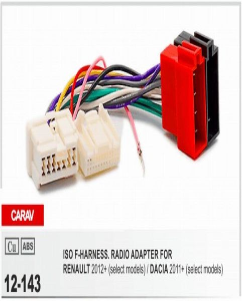 CARAV 12143 ISO FHARNESSRADIO Adaptador para Renault Logan Sandero Duster 2012 Arnés del conector de cables Cable de cable de cable de cable de plomo 4130213