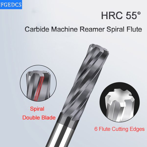 Carbide Machine Reamer Spiral 2.0 1.91 1.92 1.93 1.94 1.95 1.96 1.97 1.98 Metal Cutter 4 Flauta CNC Caminador Herramientas de corte