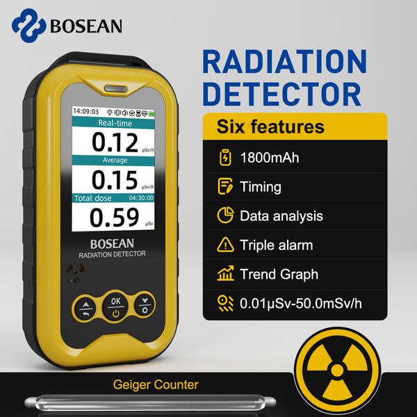 Analyseurs de carbone FS5000 Compteur Geiger Détecteur de rayonnement nucléaire Détecteur de rayons X Beta GammaRadioactivité pour hôpital pour logiciel PC 230823