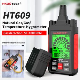 Analizadores de carbono HT609 detector kebocoran Alarma de gas layar suara dengan tampilan LCD detector Gas mudah terbakar detector Gas metana alami menghe 230823