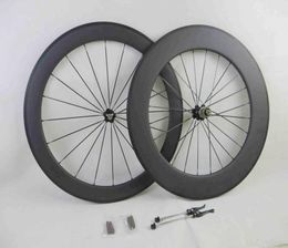 Koolstoffietsen wielen vooraan 60 mm plus achterkant 90 mm basaltremoppervlak Clincher Tubulaire wegcycling Bicyle Wheelset Novatec Hubs width3722028