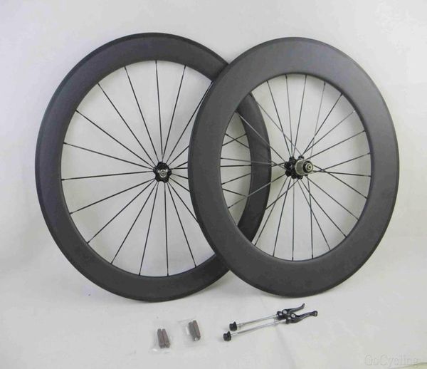 Roues de vélo en carbone avant 60 mm plus arrière 90 mm de surface de frein de basalte Clincheur tubulaire de vélo de cyclisme bicyle Wheelset novatec plafon