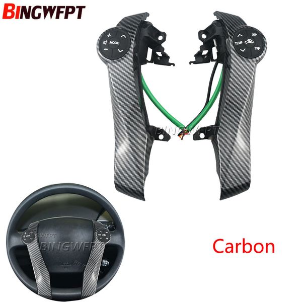 Accesorios de coche de alta calidad, Color carbono, Control de crucero, botones de volante, interruptor para Toyota aqua 2012-14 Prius C 2011-15