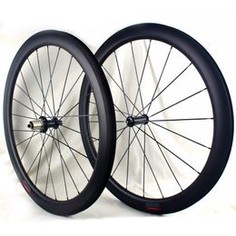 Roues de route en carbone 38 50 60 mm pneu 700C tubeless ready paire de roues de vélo en carbone noir mat Powerway R36 moyeux frein sur jante