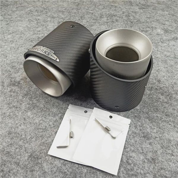 Tubo de escape de carbono para MINI Cooper S R55 R56 R57 R58 R59 R60 R61 F54 F56 F57 F60 JCW silenciador Tip2152