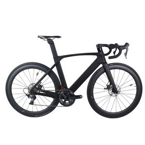 Koolstofvezel 22 Speed ​​Flat Mount Disc Road Complete Bike TT-X34 met Ultegra R8000 Groupset All Inner Cable