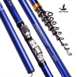 Fibre de carbone 36m 45m 54m 63m Spinning Tail à pêche M Power Telescopic Rock Carp Feeder Surf 240506