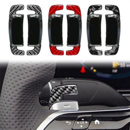 Palette de changement de vitesse modifiée en Fiber de carbone + ABS forgé/rouge/noir, commande centrale du volant, pour Mercedes Benz AMG E /EQS/SL /GT 21-23