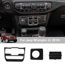 Koolstofvezel ABS Window Control Panel CAR Sigarettenaansteker USB -aansluiting voor Jeep Wrangler JL 2018 Up Auto Interne accessoires270W