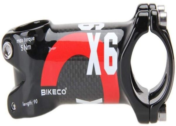 Tige de vélo en Fiber de carbone 3K brillante, Super légère, en alliage d'aluminium, tige de guidon de vélo 4759414