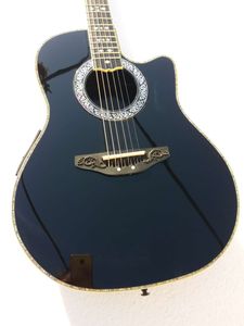 Cuerpo de fibra de carbono, 6 cuerdas, guitarra eléctrica acústica Ovation, diapasón de ébano con preamplificador de F-5T, pastilla eq, guitarra popular profesional