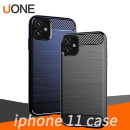 Koolstofvezel geborstelde textuur TPU -beschermer telefoonhoes voor iPhone 11 Pro Max XR XS Max X Samsung S10 A20 A50 Note 10 Plus LG 7522977
