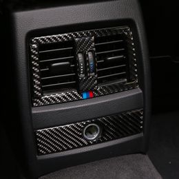 Carbon Fiber Car Centre Console Airconditioning Outlet Vent Decoratieve Cover Frame Stickers voor BMW F30 F34 3GT 3-serie