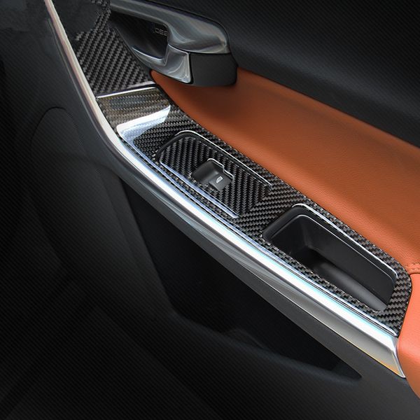 Garniture de couverture de décoration de panneau d'accoudoir de porte de voiture de Fiber de carbone pour des accessoires intérieurs automatiques de Volvo V60 S60 XC60