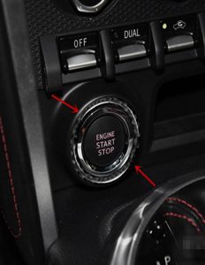 Koolstofvezel Auto Motorvermogen Push Start Stop Knop Decoratieve Cover Trim Voor Subaru BRZ / 86 2013-17 Interieur Accessoires Decals4849374