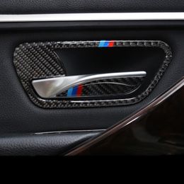 Koolstofvezel Auto Sticker Interieur Deur Handvat Cover Trim Deur Kom Stickers Decals Strips voor BMW 3 4 Serie 3GT F30 F31 F32 F34 Styling Accessoires