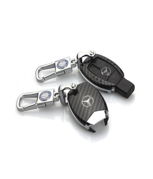 Carcasa para llave de coche de fibra de carbono para llave Mercedes FOB01234474952