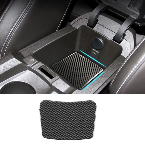 Caja de almacenamiento para asiento trasero de coche de fibra de carbono, pegatina embellecedora para Chevrolet Camaro 16+, accesorios interiores