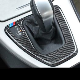 Koolstofvezel Auto Styling Innerlijke Controle Versnellingspook Doos Panel Decoratieve Cover Trim Strip Voor Bmw 3 Serie E90 e92 Accessories294q
