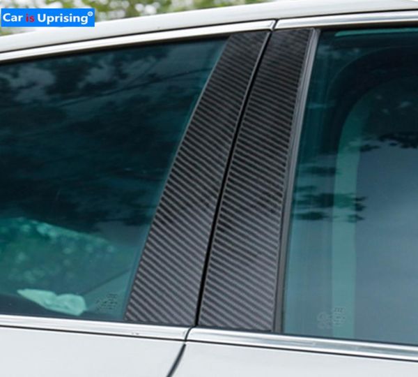 Pegatinas de fibra de carbono para ventana de coche, pilares B, cubiertas embellecedoras, estilo de coche para A3 A4 A6 Q5 serie 2009-2018, accesorios 8358827