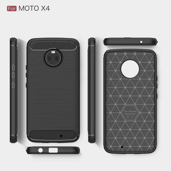 Estuches de fibra de carbono para Moto X4 Moto G5S G5S Plus Estuche resistente a prueba de golpes para Moto G5 G5 Plus