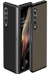 Étuis en Fiber de carbone pour Samsung Galaxy Z Fold 2 3 Fold3, coque de protection arrière rigide240s87040075713796
