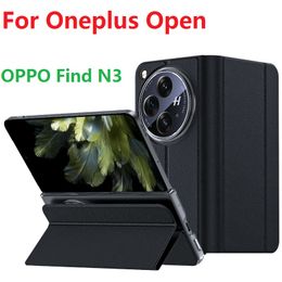 Portemonnee PU-leer voor Oneplus Open Case Flip Book Volledige bescherming Oppo Find N3 Cover