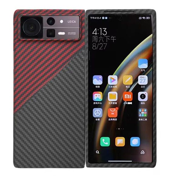 Étuis en fibre de carbone pour Xiaomi Mix Fold 2 étui pliant Ultra mince mode housse de protection rigide