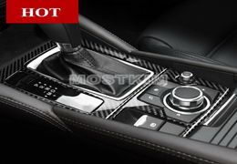 Koolstofvezel Console Versnellingspook Box Cover 2 Stuks Voor Mazda 6 Mazda6 201620186405427