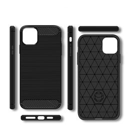 Fundas de teléfono TPU con diseño de fibra de carbono para Iphone 14 Pro Max 13 Samsung Galaxy S23 Ultra Plus A04 A14 A34 A54 5G S22 fundas traseras delgadas