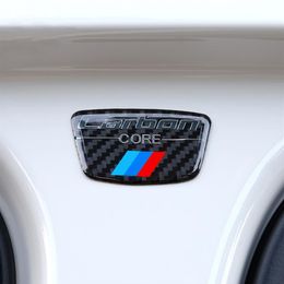 Pegatinas de fibra de carbono con emblema para coche, pegatina de columna B para bmw e46 e39 e60 e90 f30 f34 f10 1 2 3 5 7 series x1 x3 x5 x6 Car-Styling264z
