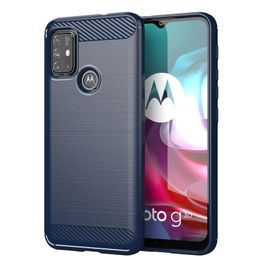 Koolstofvezel voor Motorola Moto G30 G10 Case Armor Slanke bescherming Zachte TPU Telefoon Silicon Moto E7 Power G9 Play E7 Plus Cover