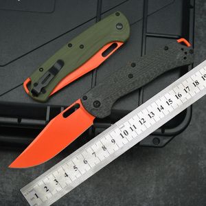 Koolstofvezel Hande BM15535 Grivory Taggedout Oranje Zakmes AXIS 15535 Zelfverdediging Survival Tactisch Mes EDC Outdoor Tool 524