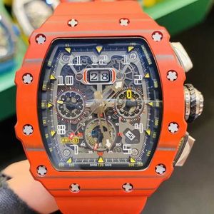 Koolstofvezel high-end heren multifunctionele automatische machine Millr horloge persoonlijkheid grote wijzerplaat kalender 11-03