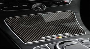 Autocollant intérieur de voiture en Fiber de carbone, porte-gobelet d'eau, garniture de panneau, pour Mercedes classe C W205 C180 C200 GLC, accessoires 5183230