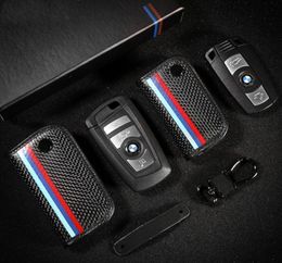 Koolstofvezelleer Key Case Cover voor BMW E90 F30 F34 F10 E70 E71 X1 X3 X4 X5 X6 1 2 3 4 5 6 7 Serie Key Holder Wallet Bag1186770