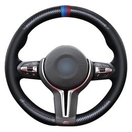 Koolstofvezelleer stuurwielafdekking voor BMW M3 F82 M4 M5 F12 F13 M6 F85 X5 M F86 X6 M F33 F30305E