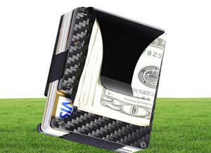 Carbon Fibre Money Clip Card Carte Portefeuille 2019 Nouvelle version RFID Blocking Mens Slim Credit Card Business ID Business ID pour hommes Provid5812161