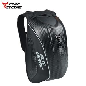 Fibre de carbone moto sac à dos Moto sacs étanche épaules réfléchissant casque sac moto course paquet M-077198e