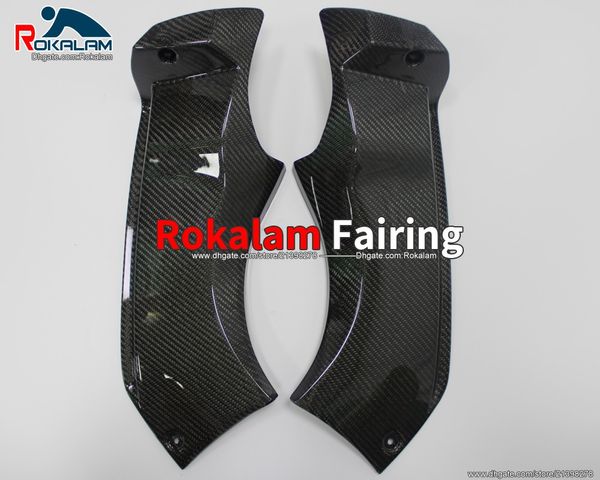 Pièces en Fiber de carbone pour Kawasaki ZX-6R 2003 2004, couvercle de refroidisseur d'admission d'air avant 636 ZX6R 03 04, coque de panneau latéral de capot