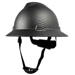 Modèle en Fiber de carbone CE casque à bord complet pour casquette de travail d'ingénieur Construction industrielle casque de sécurité HDPE approuvé ANSI
