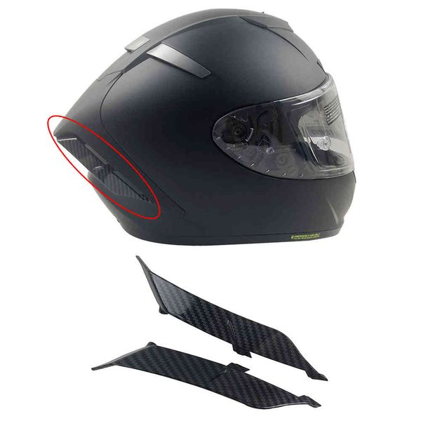 Patrón de fibra de carbono Motocicleta Embellecedor trasero casco spoiler Accesorios estuche para SHOEI X14 X-14