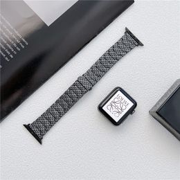 Koolstofvezel Patroon Pols Armband Strap voor Apple Watch Series 7 6 5 SE Metalen Linkband 41mm 44mm 45mm