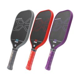 Koolstofvezel Pickleball Paddle Set 16mm racquet augurk Ball Racket Professional Lead Tape Cover Men Women 240507