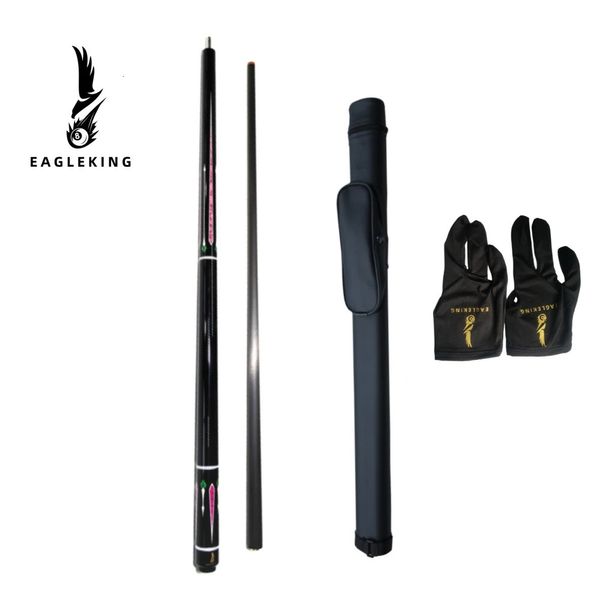 Piscine en fibre de carbone Cue 1/2 Split Cue Tech Tech Pool en bois 12,9 mm Taille de pointe Black Technology Carbon Fibre Billard Cue 240407