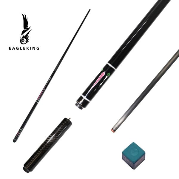 Piscine en fibre de carbone Cue 1/2 Piscine en bois de technologie de la technologie Split Cue 12,9 mm Taille de pointe 19oz Black Technology Fibre Billard Cue 240401