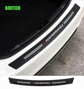 Koolstofvezel power prestaties M auto achterbumper sticker voor bmw E34 E36 E60 E90 E46 E39 E70 F10 F20 F30 X5 X65439701