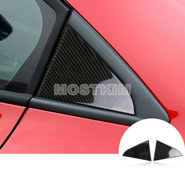 Cubierta embellecedora de Panel triangular de ventana trasera de fibra de carbono para Chevrolet Cruze 2009-2015