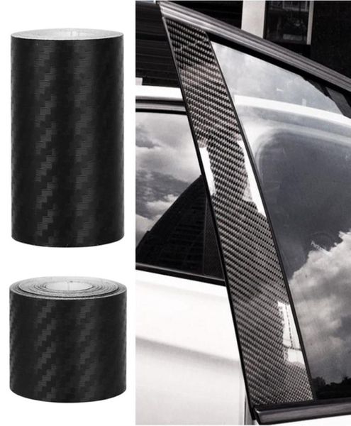 Rollos de fibra de carbono, pegatinas para coche, Protector de parachoques para puerta de coche, protección de marco de ventana, pegatinas adhesivas suaves para coche 3M5M7512296