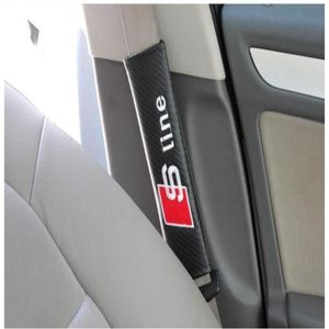 Carbon Fiber Seat Belt Cover Pad Schouderstuk Fit Voor FORD KIA MOMO ST STI VOLVO Auto Styling 2 Stuks lot263k
